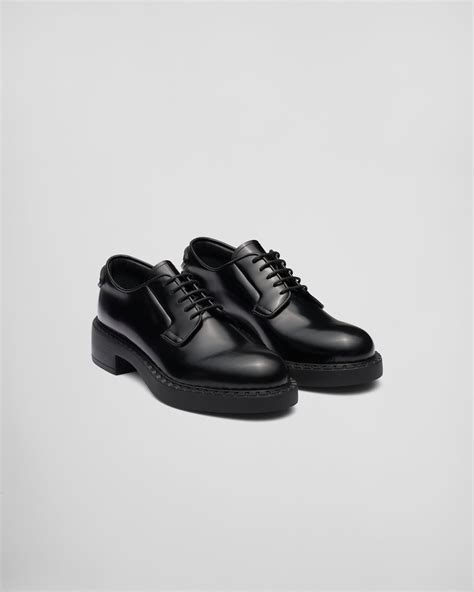 prada yellow derby shoes